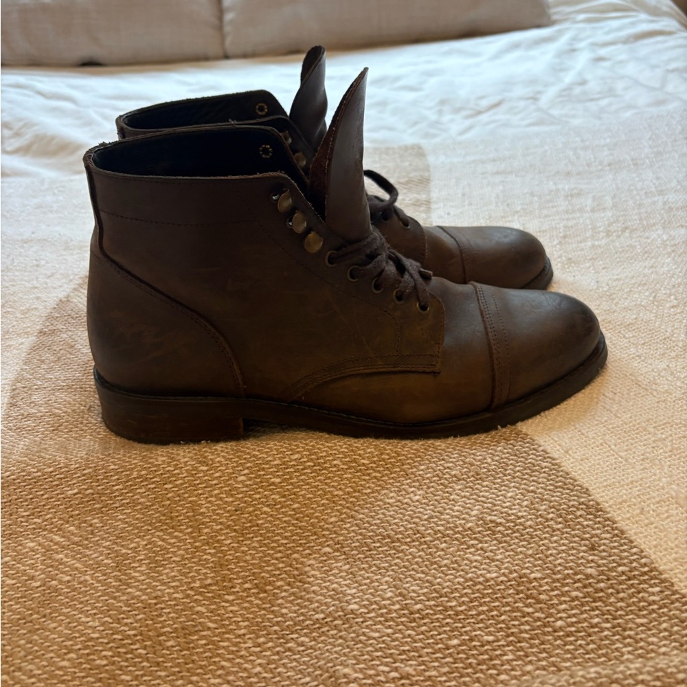 Rhodes Men's Brown Leather Lace-Up Boots